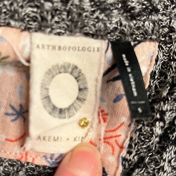 ANTHROPOLOGIE Akemi + Kim Gray Woodruff Faux Wrap Cardigan Sweater Size XS - Picture 4 of 5